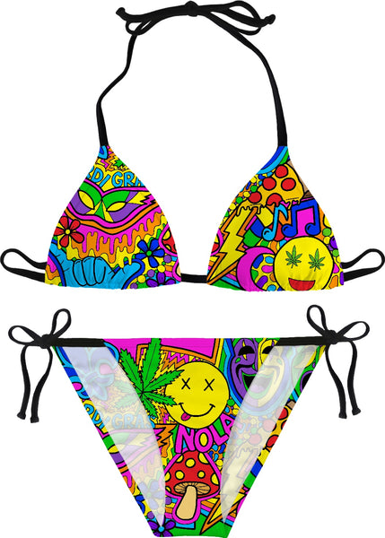 Mardi Gras Collage Bikini