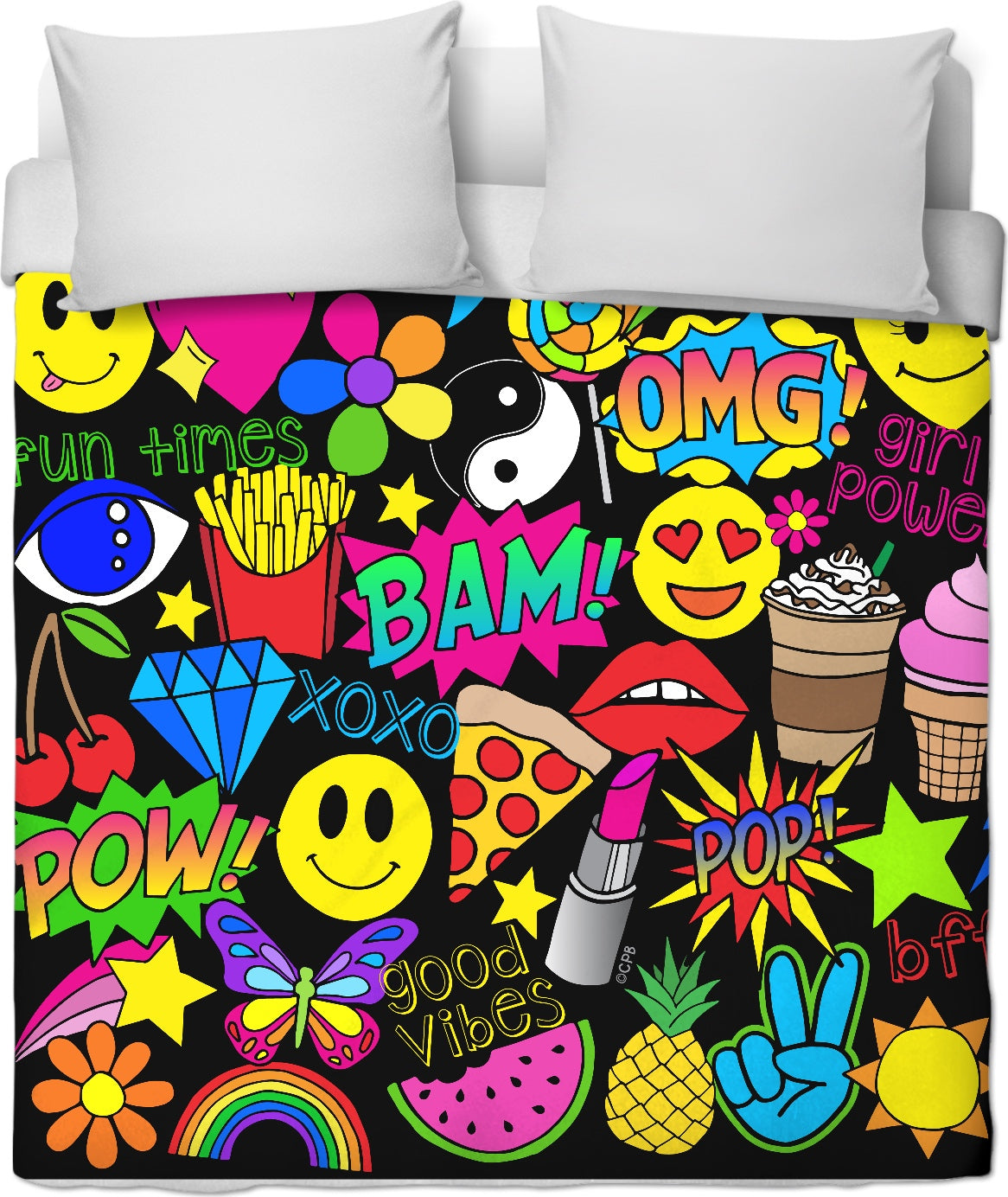 Fun Times Pop Art Duvet Cover