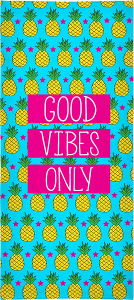 Good Vibes Only Pineapple Beach Towel