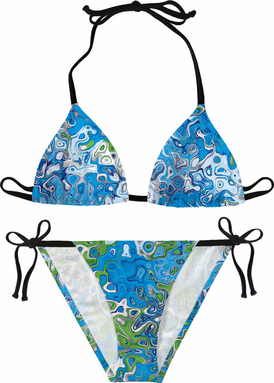 Aqua abstract Bikini