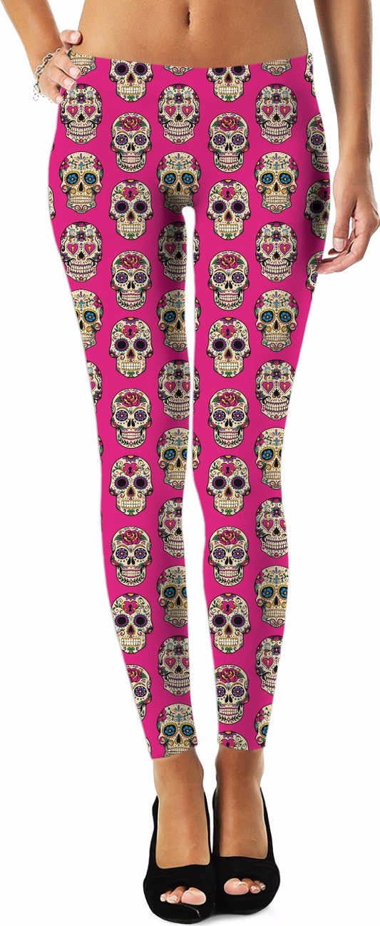 Sugar Skulls Pattern Leggings