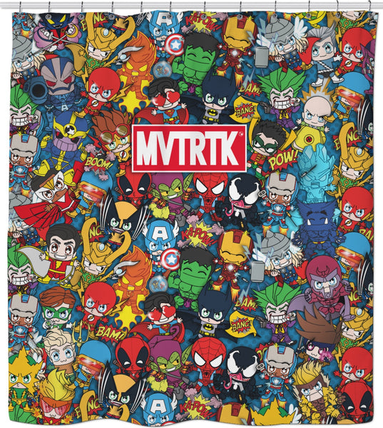MVTRTK SUPER HEROES Shower Curtain