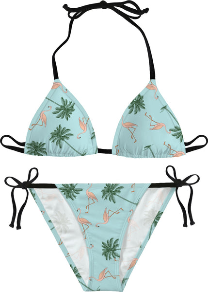 Flamingos and Palm Trees Bikini