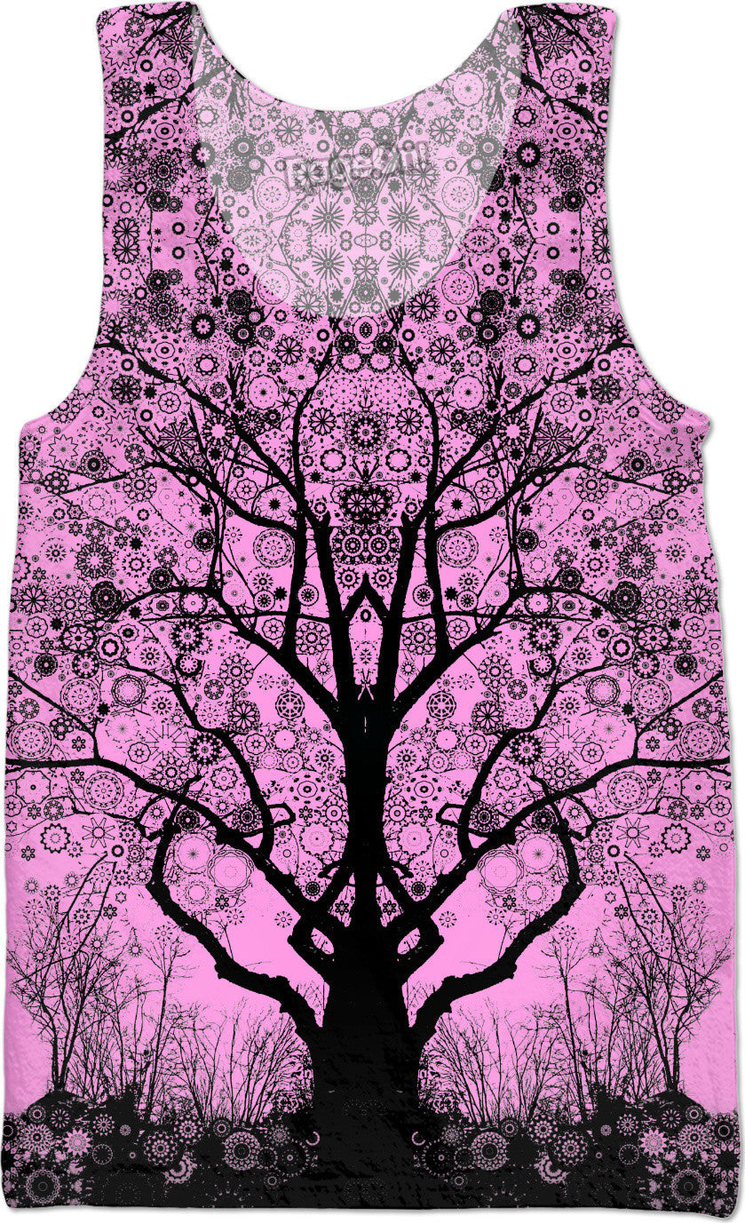 Pink Star Trip Tree Tank Top