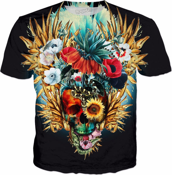 Floral Skull Vivid T-Shirt