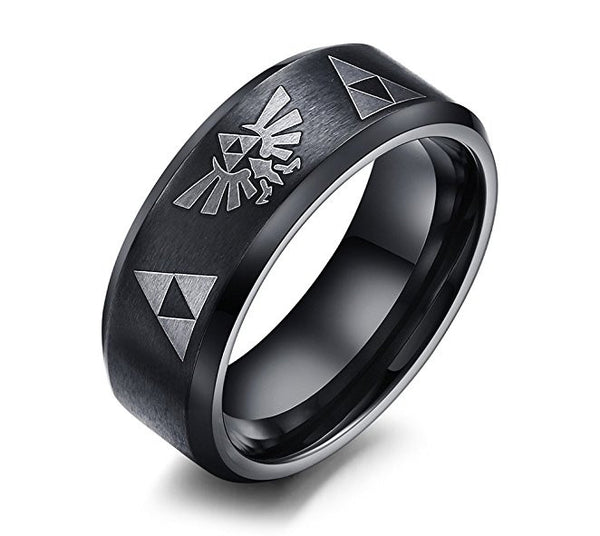 Legend of Zelda Matte Black Ring
