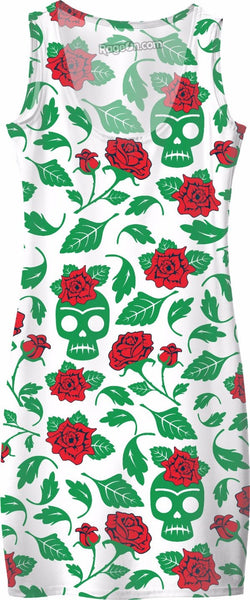 Frida Kahlo Skulls & Roses Simple Dress