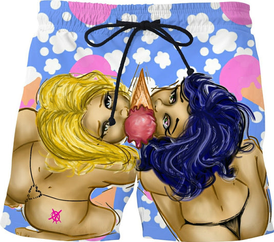 Ice Cream Babes Swim Trunks