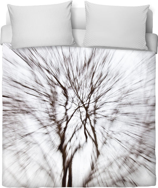 Abstract Snow Tree 1 Duvet Cover