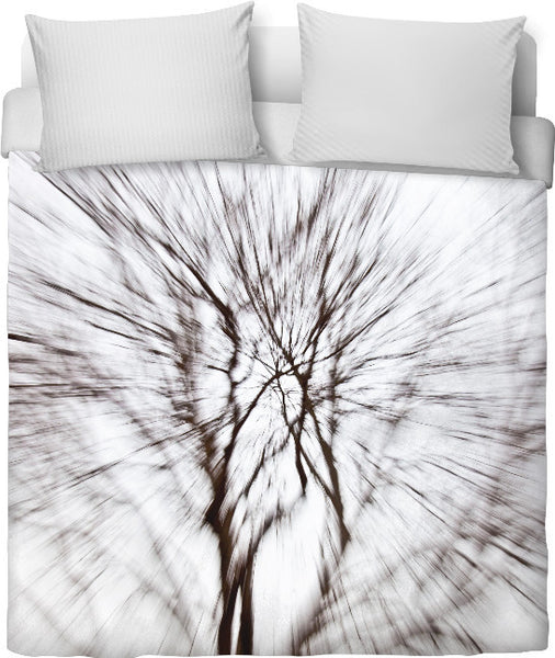 Abstract Snow Tree 1 Duvet Cover