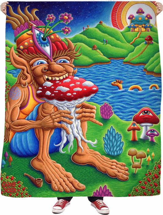 Muncher of Mushroomland Fleece Blanket