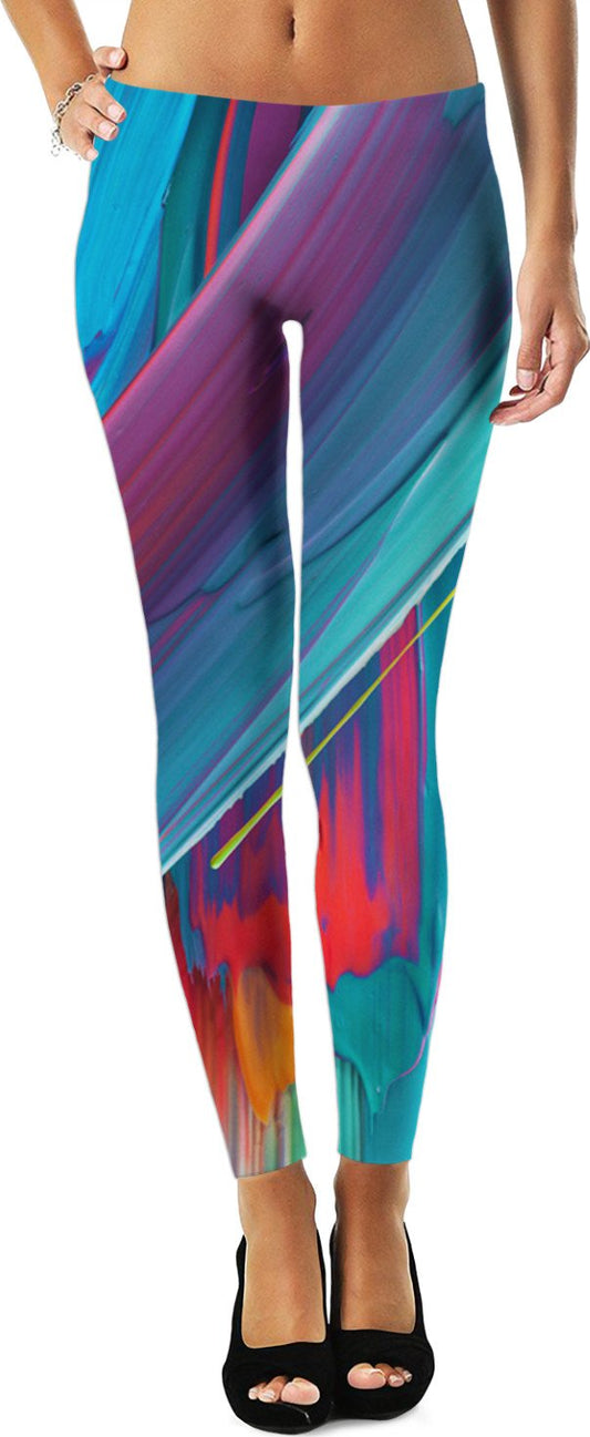 Paint Splatter Three - Strike Through Leggings