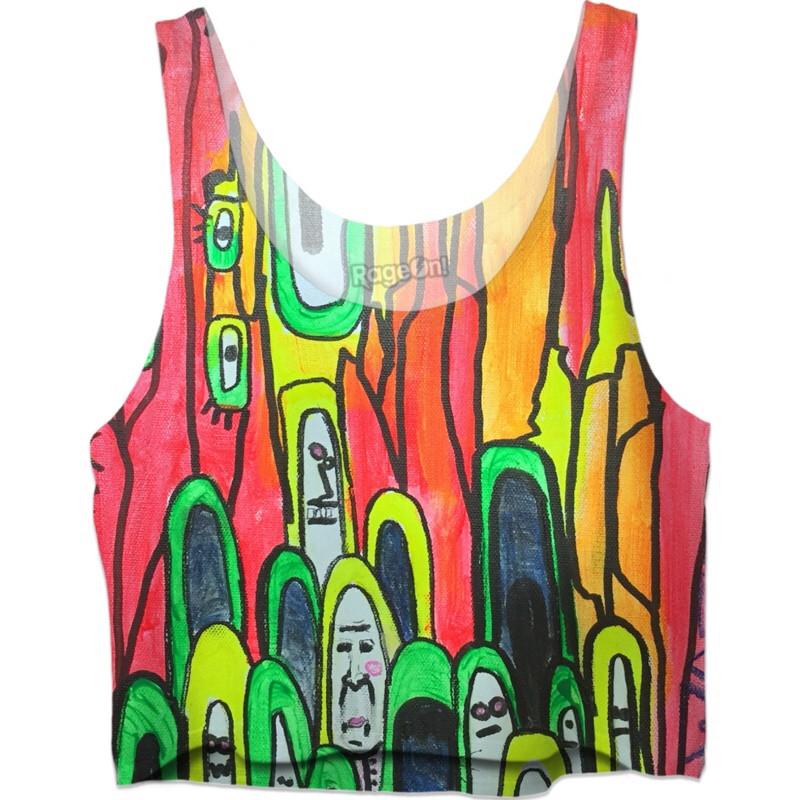 Neon Gnomes Crop Top