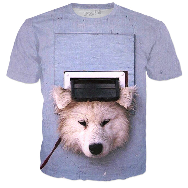 Cat Dog Door T-Shirt