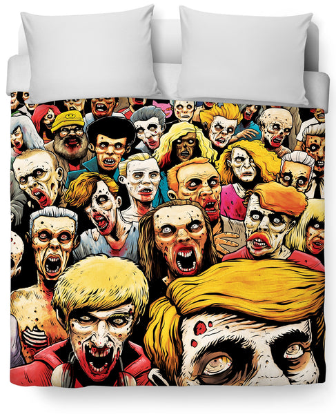 Zombies at the Mall Duvet Cover