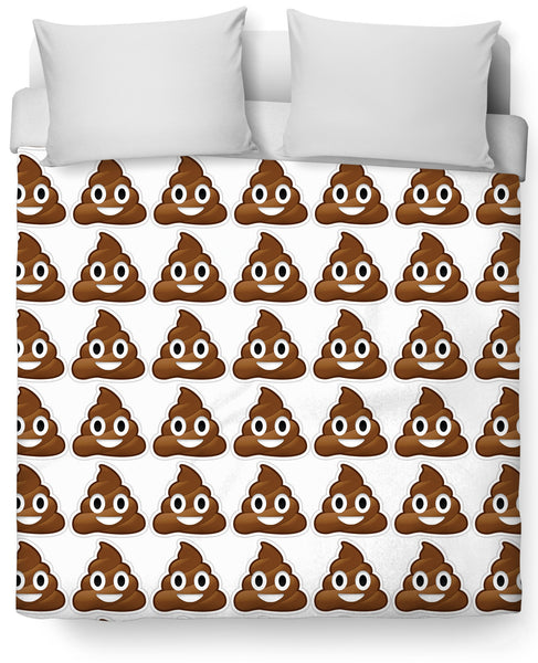 Poop Emoji Duvet Cover