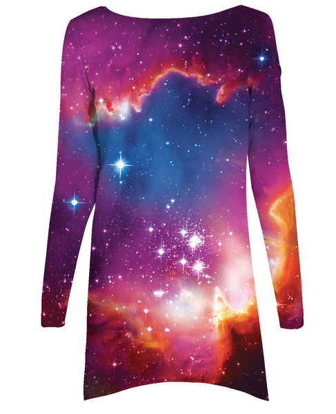 Cosmic Forces Long-Sleeve Dress