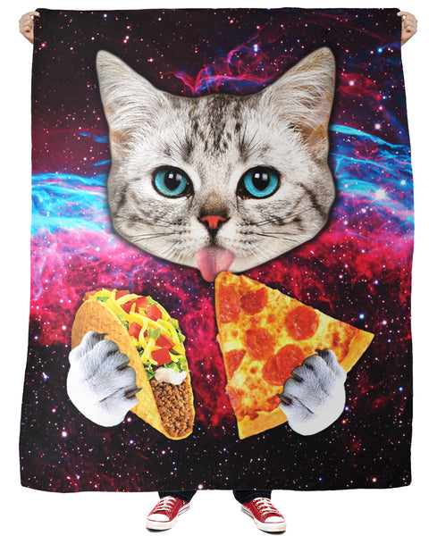 Taco Cat Fleece Blanket