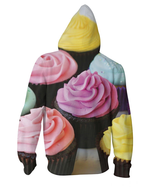 Cupcakes Zip-Up Hoodie