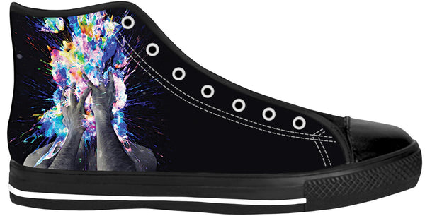 Artistic Bomb Black Sole High Top Shoes