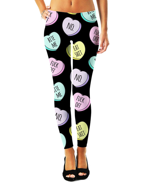 Mean Candy Hearts Leggings