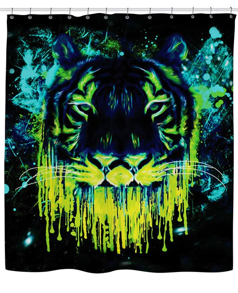 Tiger Drippy Shower Curtain