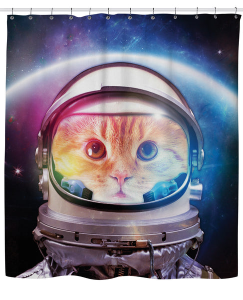 Space Cat Shower Curtain