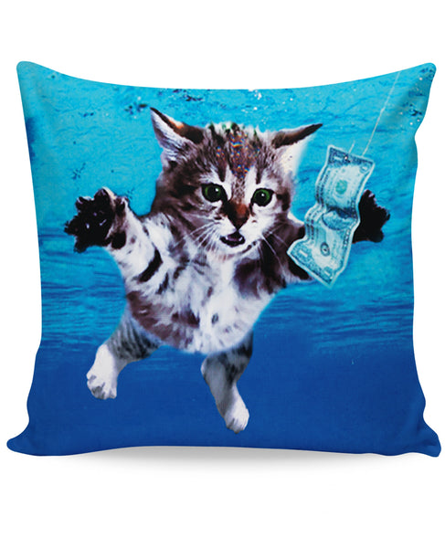Cat Cobain Couch Pillow