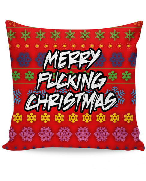 Merry Fucking Christmas Couch Pillow