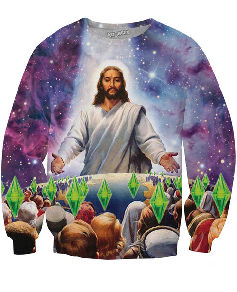 Jesus Died For Your Sims Crewneck Sweatshirt