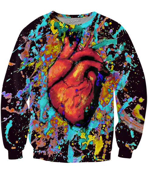 Heart Paint Crewneck Sweatshirt