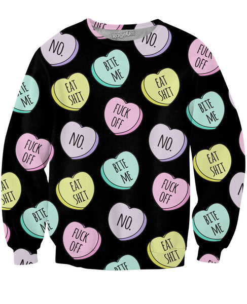 Mean Candy Hearts Crewneck Sweatshirt