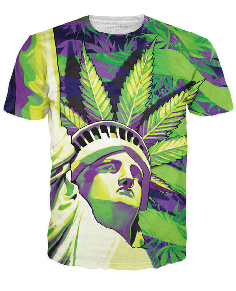 Smoking Lady Liberty T-Shirt