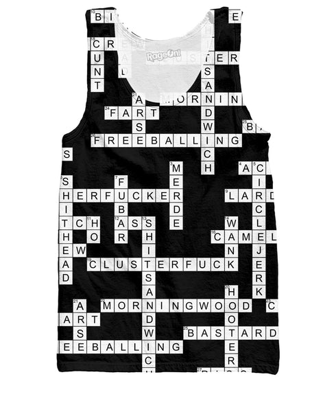 Dirty Crossword Puzzle Tank Top