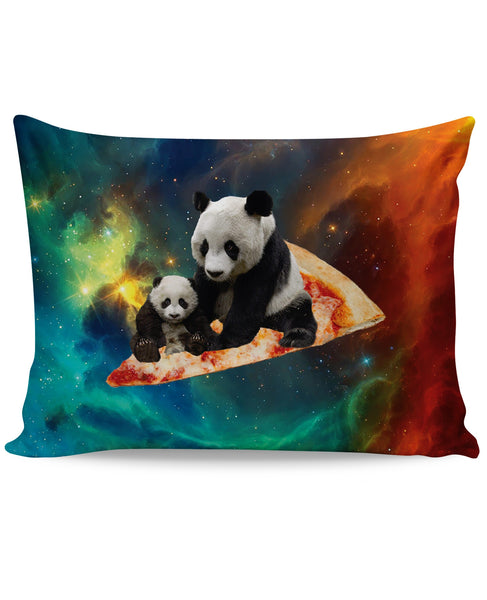 Space Pizza Panda Pillow Case
