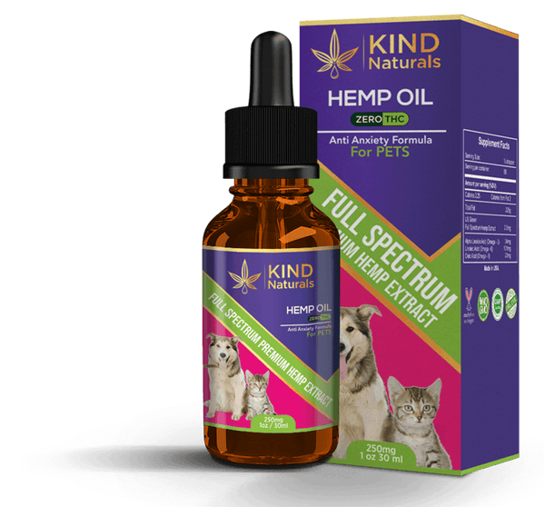 Hemp Oil for Dogs & Cats - 100% Organic Pet Omega Hemp Extract 250mg - All Natural Pain Relief for Pets, Calming, Stress & Anxiety Support - Easily Apply to Cat, Dog Pet Treats