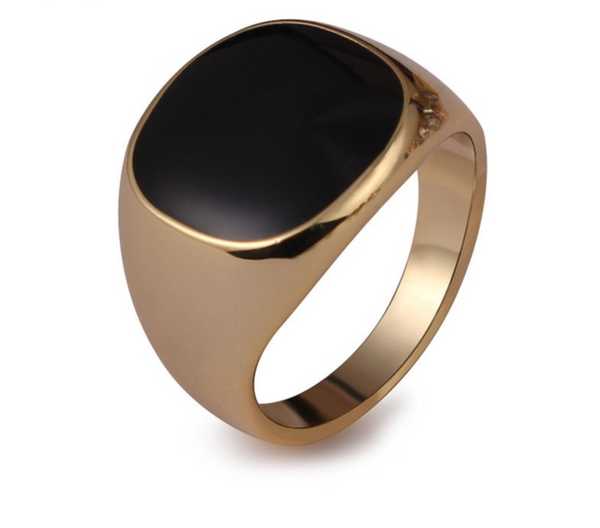 Black Enamel Ring