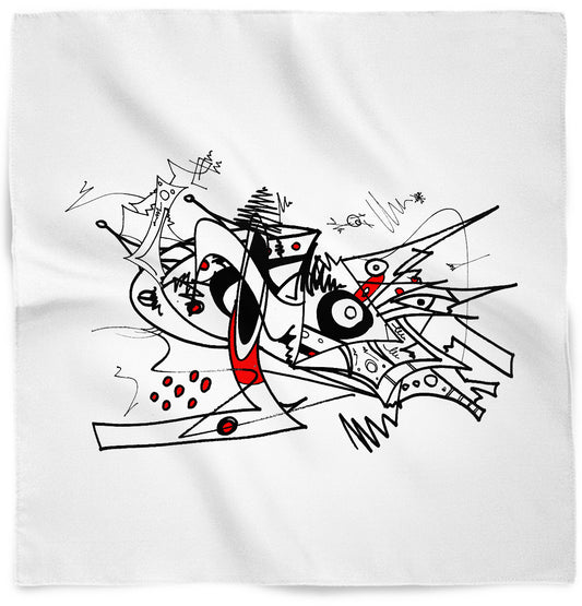 Red & Black Abstract 1 Bandana