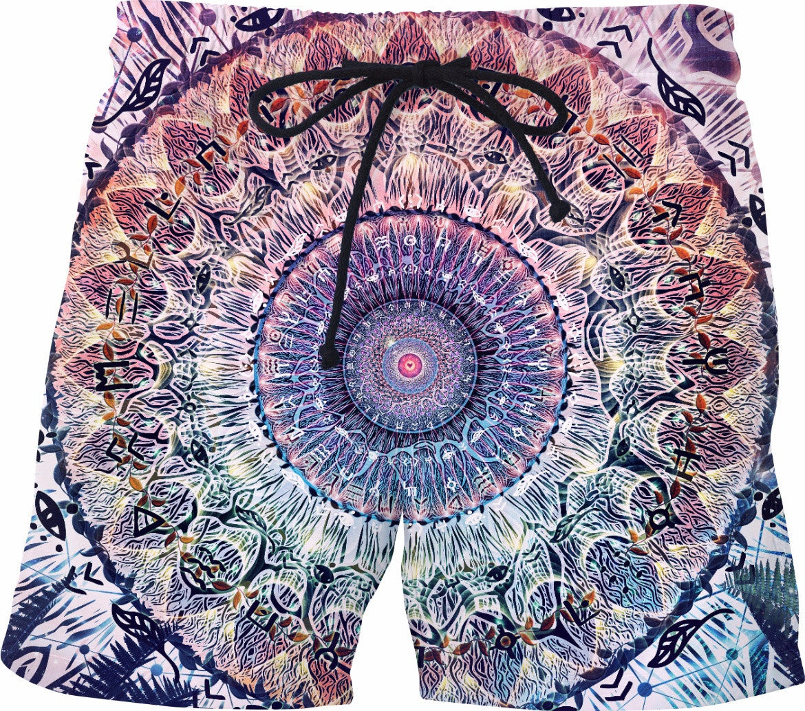 Waiting Bliss - Mandala Swim Shorts