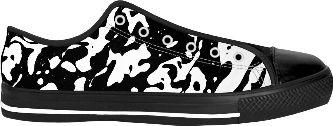 Soapy Bubbles Black Low Top Shoes