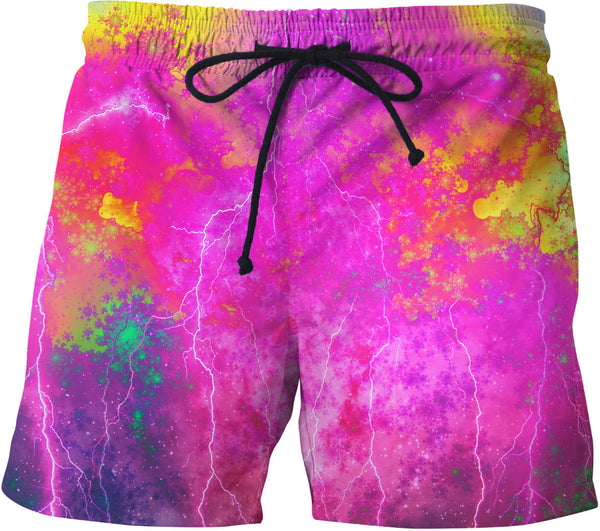 Blue And Pink Prophecy Swim Shorts