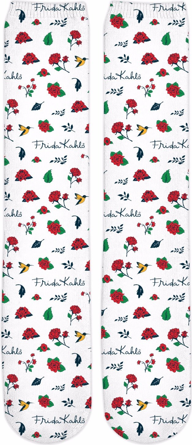 Frida Kahlo Birds & Roses Pattern Knee High Socks