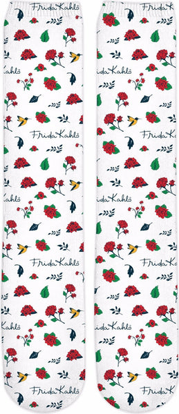 Frida Kahlo Birds & Roses Pattern Knee High Socks