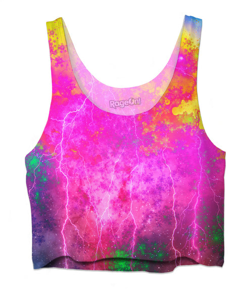 Blue And Pink Prophecy Crop Top