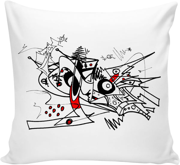 Red And Black Abstract 1 Couch Pillow