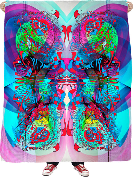 Hyperdimensional Butterfly 3 Fleece Blanket