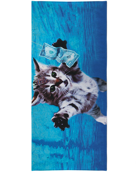 Cat Cobain Beach Towel
