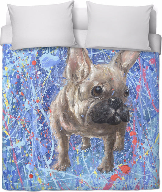 BON ABSTRACT BULLDOG Duvet Cover