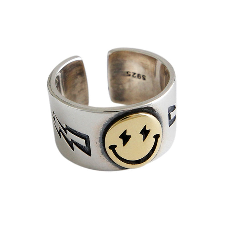 DreamySky Punk Vintage Drew Smile Face Ring