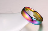 Gay Pride Rainbow Titanium Ring
